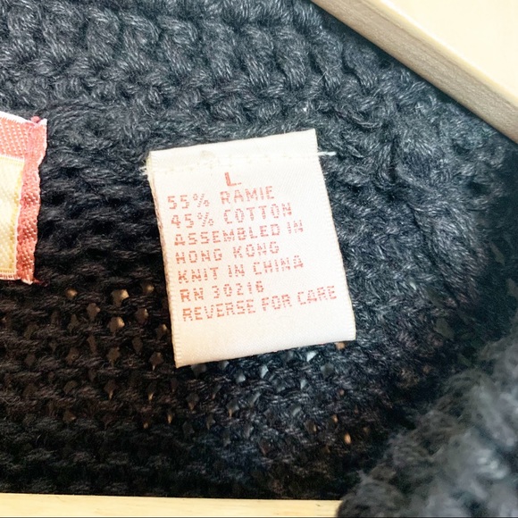 Vintage Black & White Pearl & Rhinestone Open Front Cardigan Women’s Size Large - Picture 9 of 9